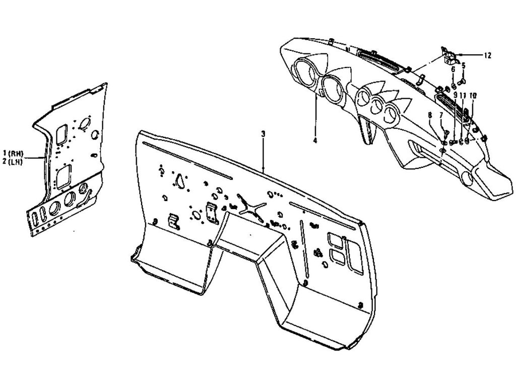 Dash Panel, Side & Instrument