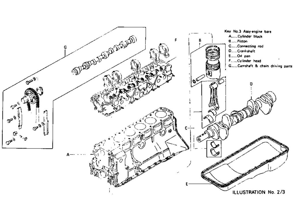 Engine Assembly L24, L26 (To Nov.-'74)