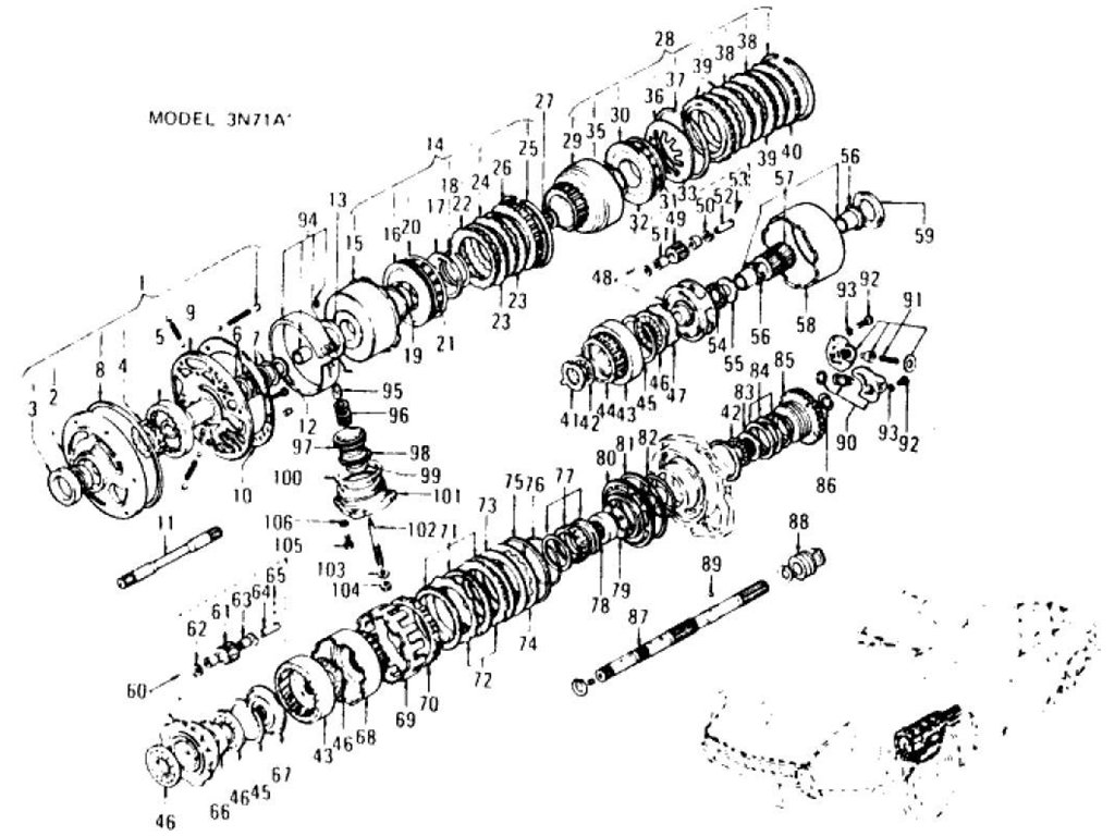 Transmission Gear (Automatic-3N71A) (To Mar.-'71)